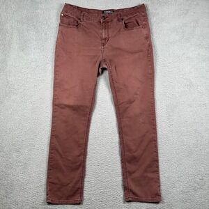 Ezekiel 305 Chopper Pants Mens 34x31 Washed Burgundy Slim Straight Skater Jeans